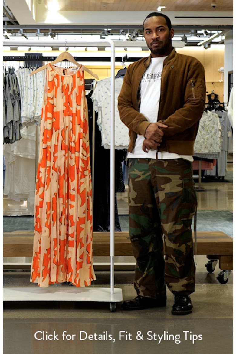 Cherry Abstract Print Maxi Dress video