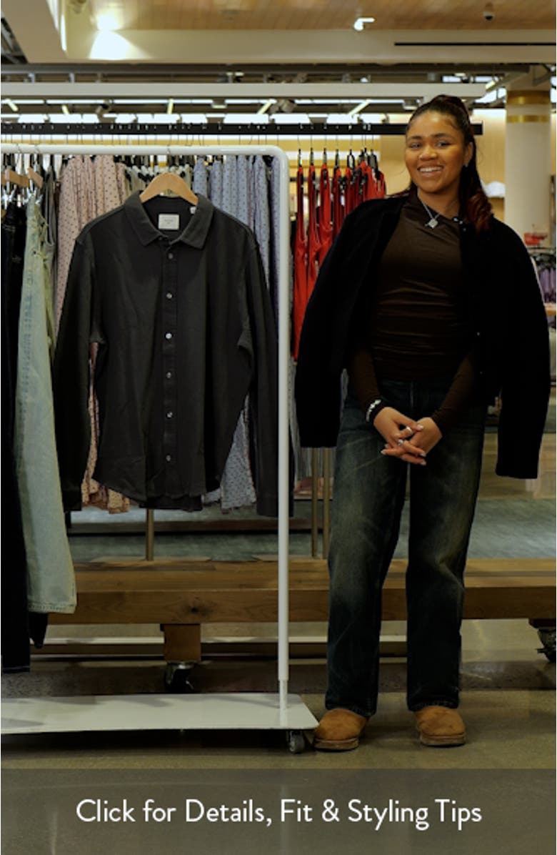 Yellowhammer Cotton & Linen Knit Button-Up Shirt, sales video thumbnail