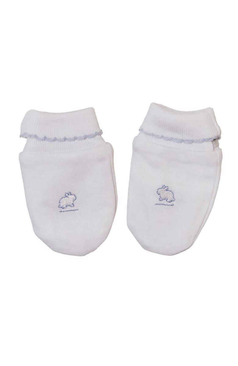 Babycottons Premium Peruvian Pima Cotton Logo Mittens for Infant, Main, color, Blue