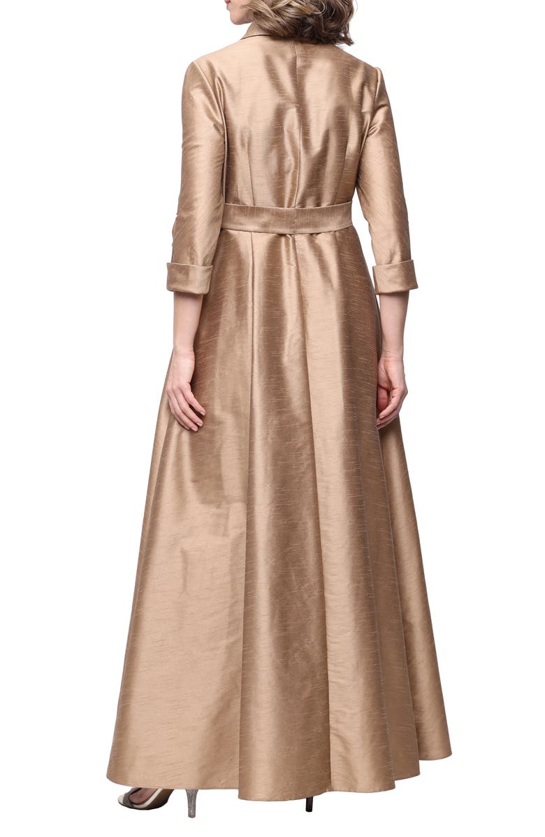Alex Evenings Shantung A-Line Gown Gown, Alternate, color, 