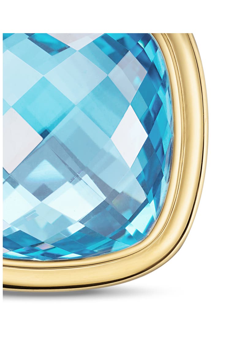 Albion® Pendant in Sterling Silver with 18K Yellow Gold & Blue Topaz, 15mm, Alternate, color, BLUE TOPAZ