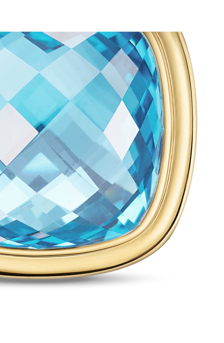 David Yurman Albion<sup>®</sup> Pendant in Sterling Silver with 18K Yellow Gold & Blue Topaz, 15mm, Alternate, color, Blue Topaz