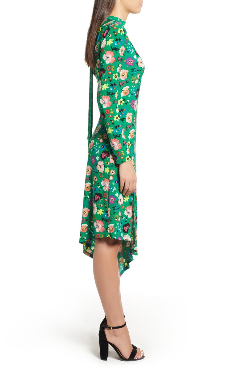 Topshop Floral Chuck On Midi Dress, Alternate, color, 