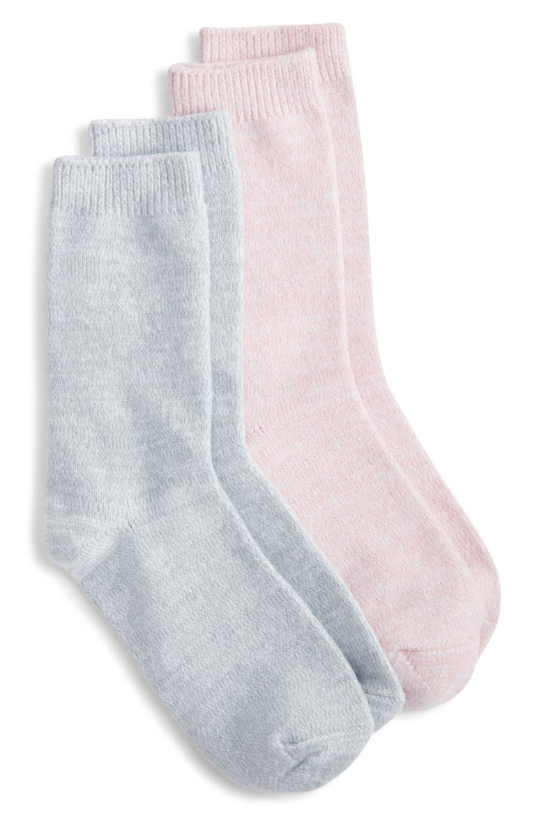 Sparkle Assorted 2-Pack Marled Crew Socks, Main, color, PINK PACK