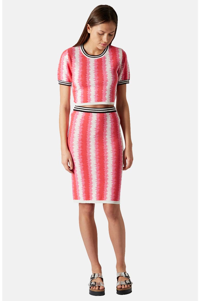 'Felt Tip' Knit Tube Skirt, Alternate, color, PINK
