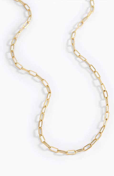 Thin Paperclip Necklace