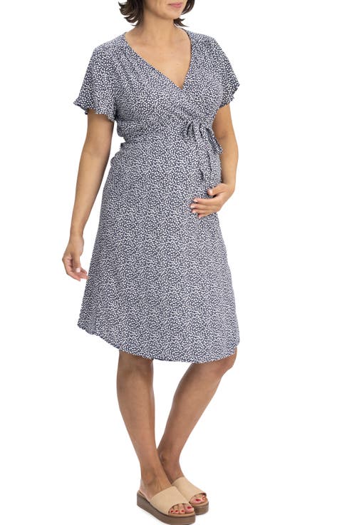 Floral Wrap Maternity/Nursing Dress