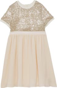 Reiss Kids' Bee Sequin Bodice Party Dress
