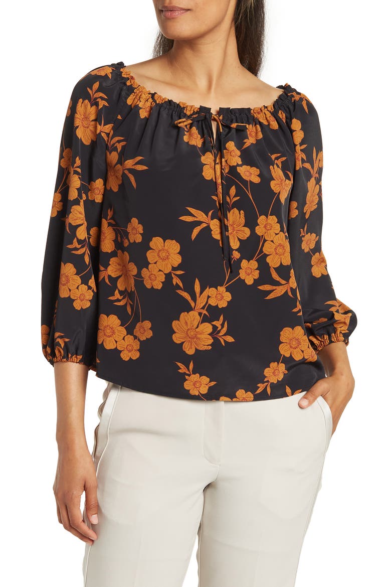 Free Spirit Blouse, Main, color, MOONLIT FLORAL