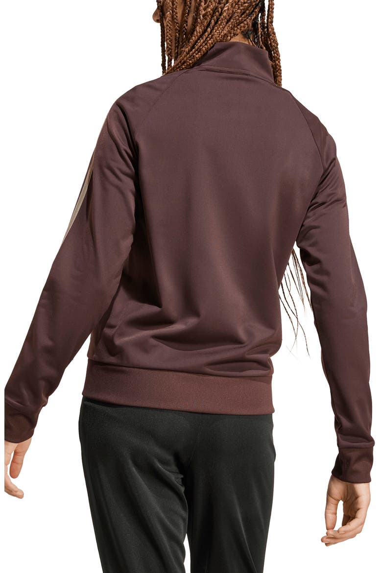 Essentials 3-Stripes Recycled Polyester Track Jacket, Alternate, color, SHADOW BROWN/ BLANCH CARGO