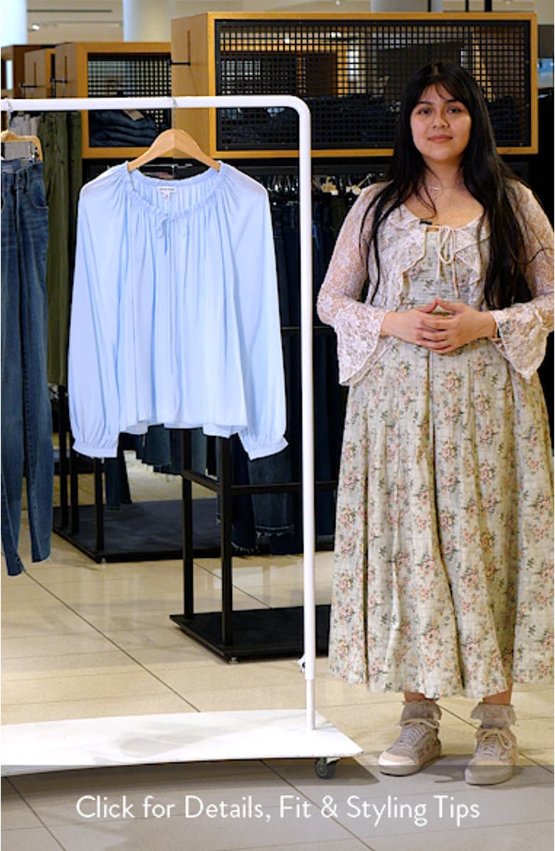 Gathered Tie Neck Top, sales video thumbnail