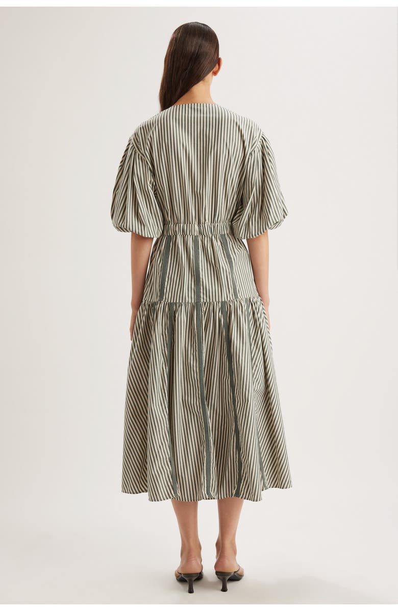 Merlette Eliane Stripe Dress, Alternate, color, Cedar Stripe