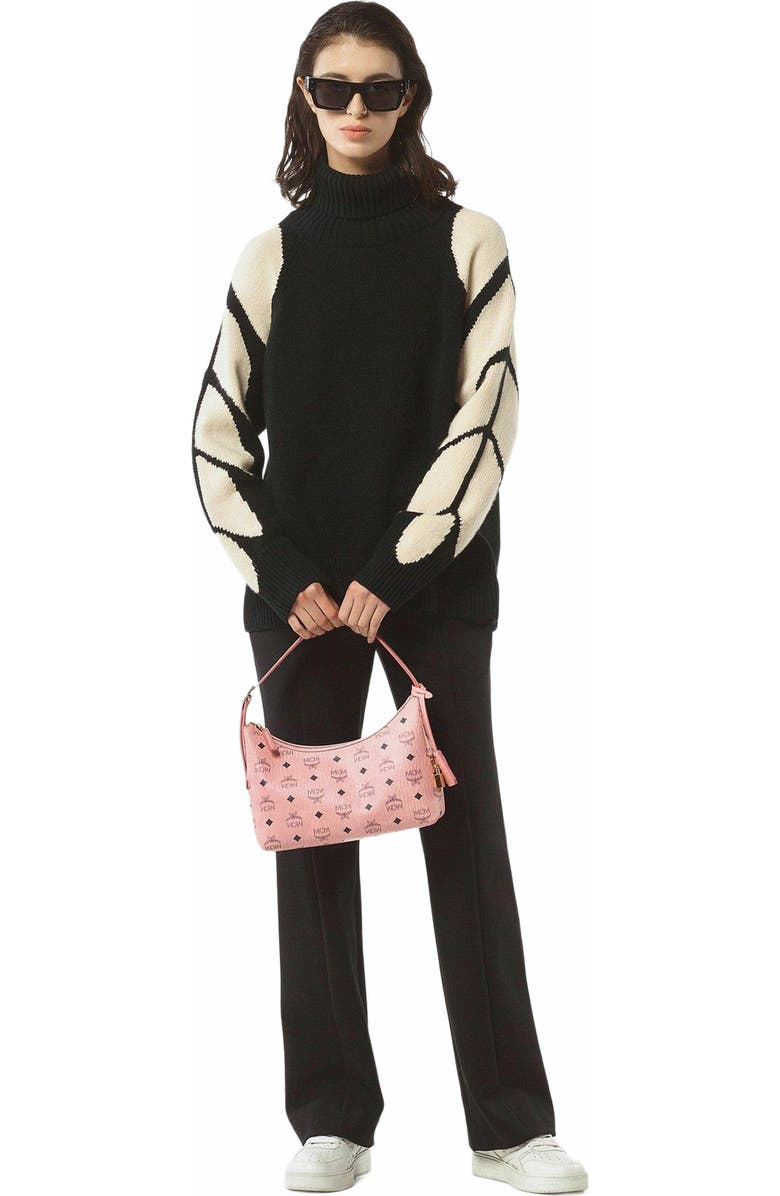 MCM Aren Hobo in Visetos, Alternate, color, Pink