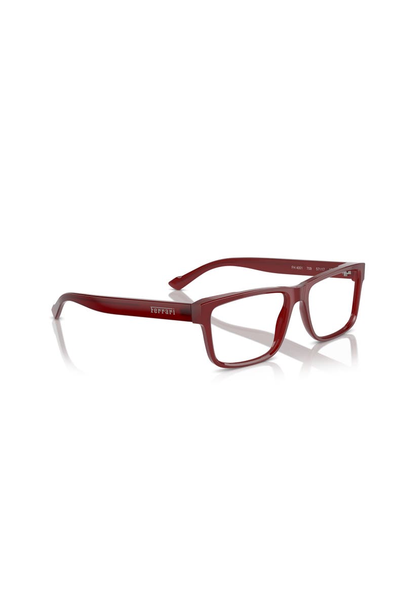 57mm Rectangle optical glasses, Alternate, color, Red