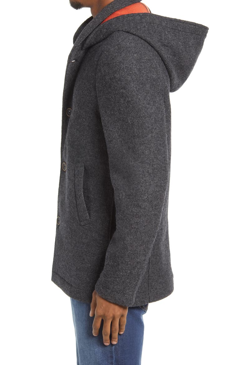 Balboa City Hooded Peacoat, Alternate, color, GREY