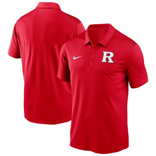 Nike Scarlet Rutgers Scarlet Knights Performance Victory Solid Polo In Red
