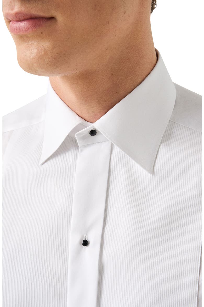 Contemporary Fit Bib Tuxedo Shirt, Alternate, color, WHITE