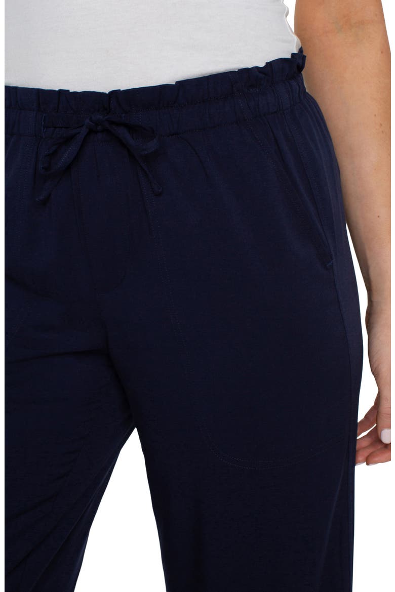 Pull-On Crop Wide Leg Pants, Alternate, color, COSMIC NAVY