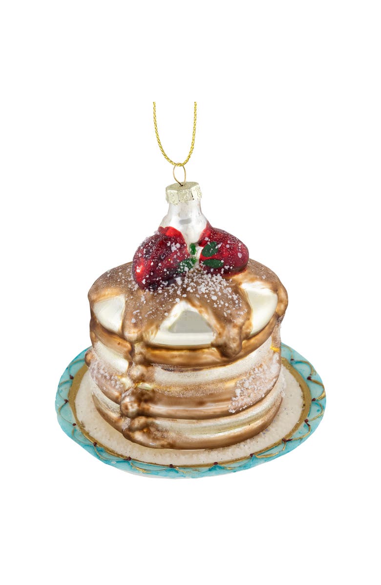 Northlight 3.75" Pancakes and Syrup Glass Christmas Ornament, Alternate, color, 