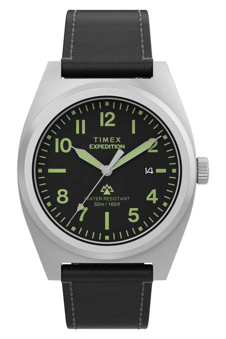 Expedition Capstone Silicone Strap Watch, 41mm, Main, color, SILVER-TONE