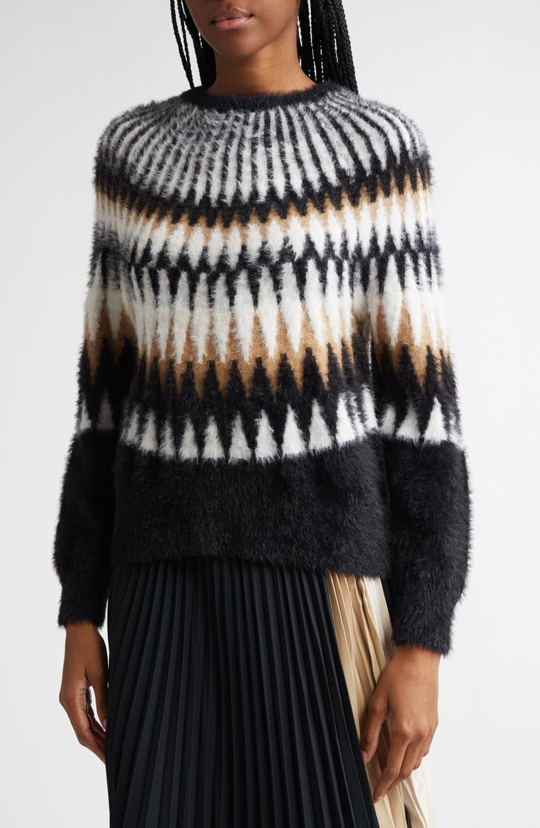 Reiss Indi Fuzzy Fair Isle Sweater, Alternate, color, 