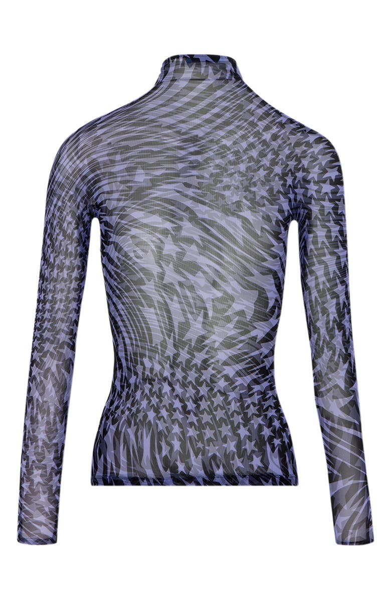 MUGLER Icon Star Print Mesh Top, Alternate, color, 