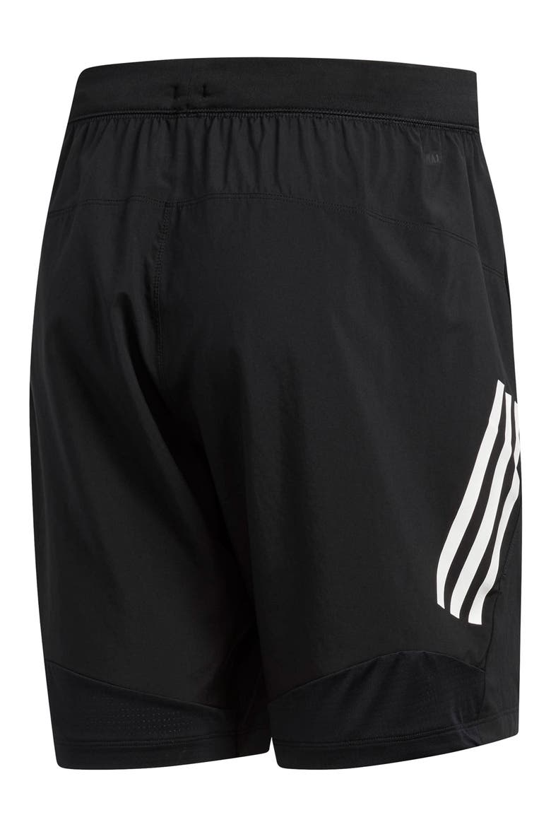 4K Tech Athletic Shorts, Alternate, color, BLACK/ WHITE