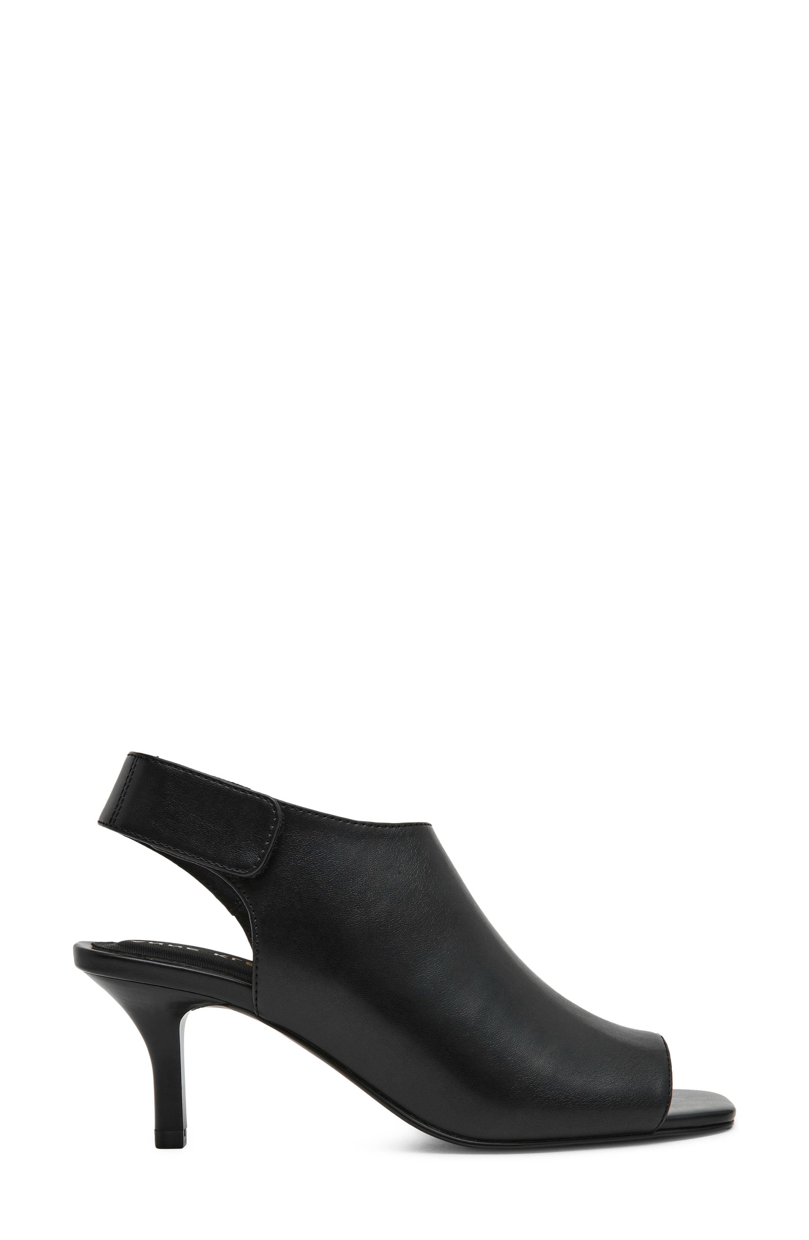 Anne Klein Semana Ankle Strap Sandal, Alternate, color, Black Smooth