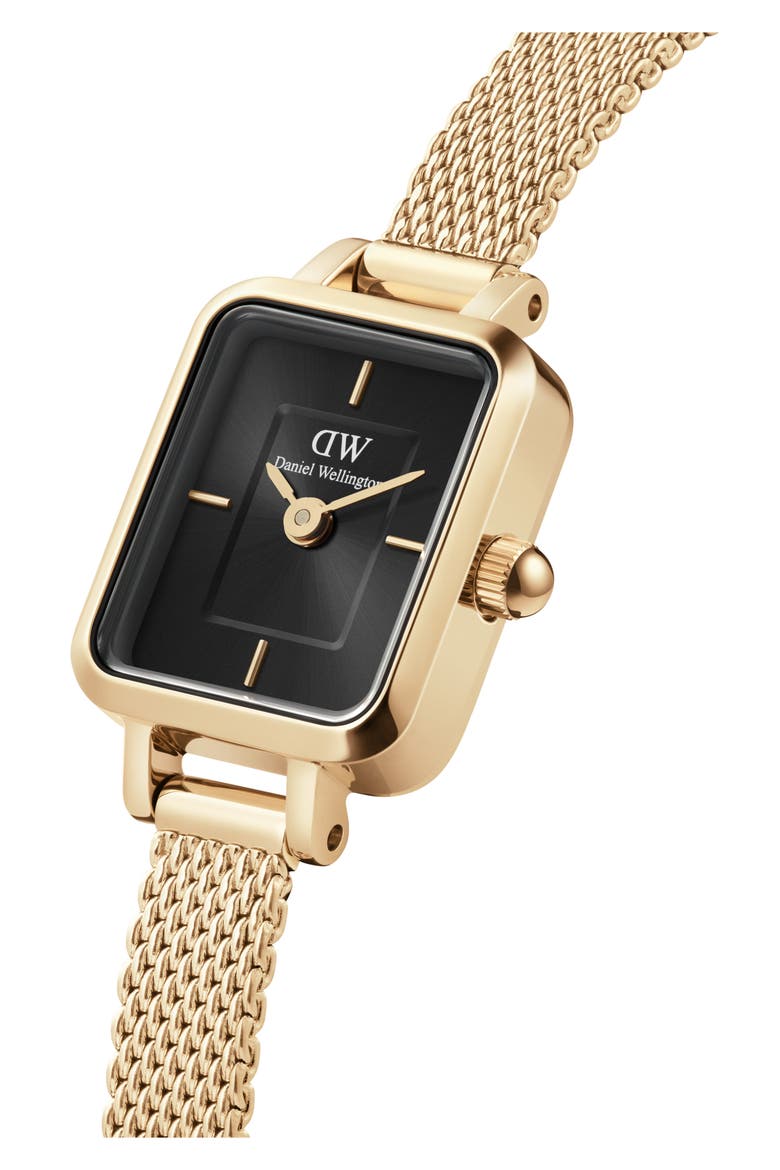 Quadro Mini Bracelet Watch, 15mm x 18mm, Alternate, color, GOLD