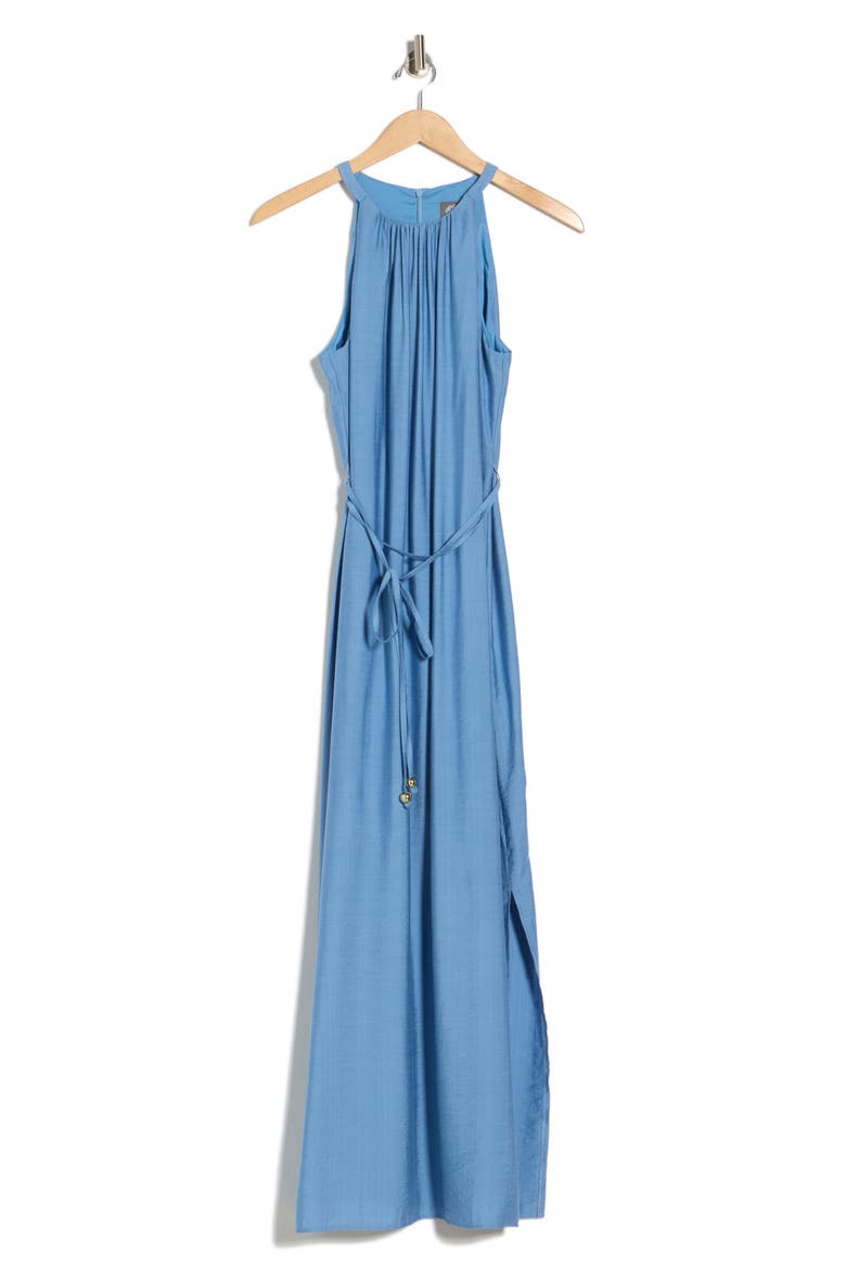 Sleeveless Textured Woven Dress, Alternate, color, PERIWINKLE
