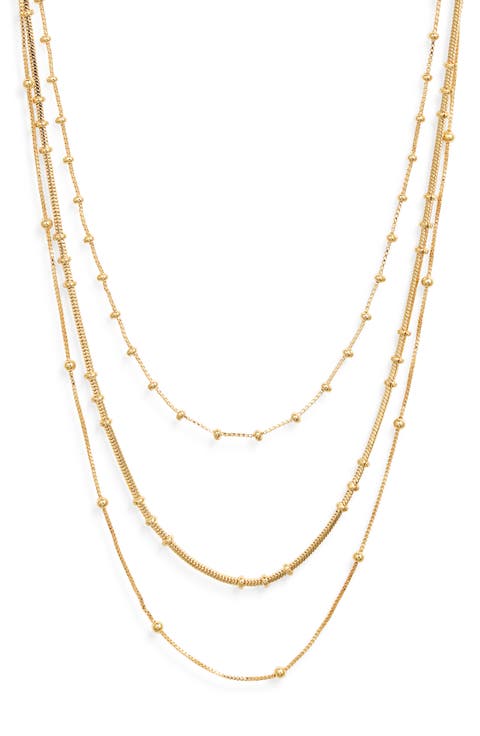 Demi Fine Tiered Station Chain Necklace