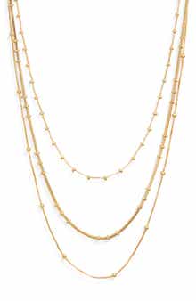 Nordstrom Demi Fine Tiered Station Chain Necklace