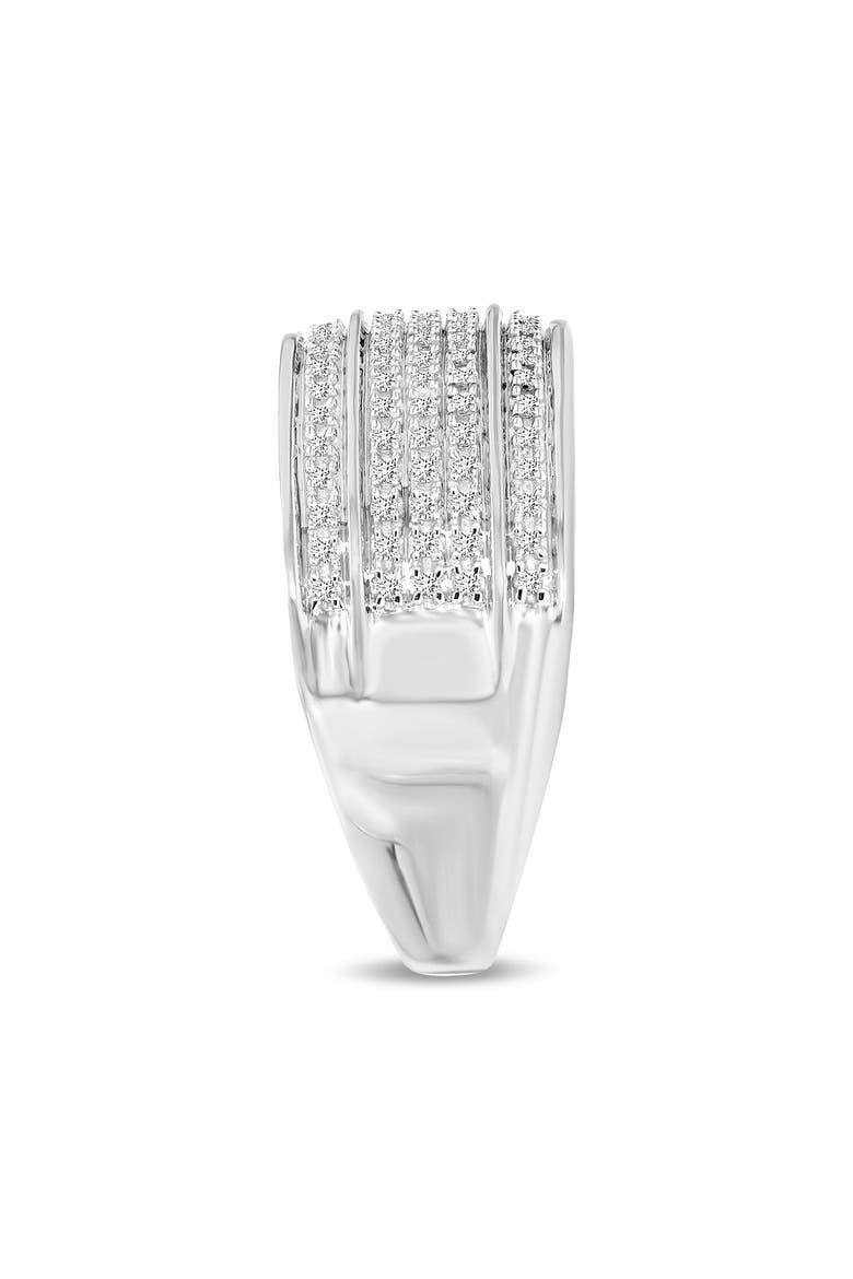 Elysium Unisex Diamond Band Ring in 10K Gold, Alternate, color, 10K White Gold