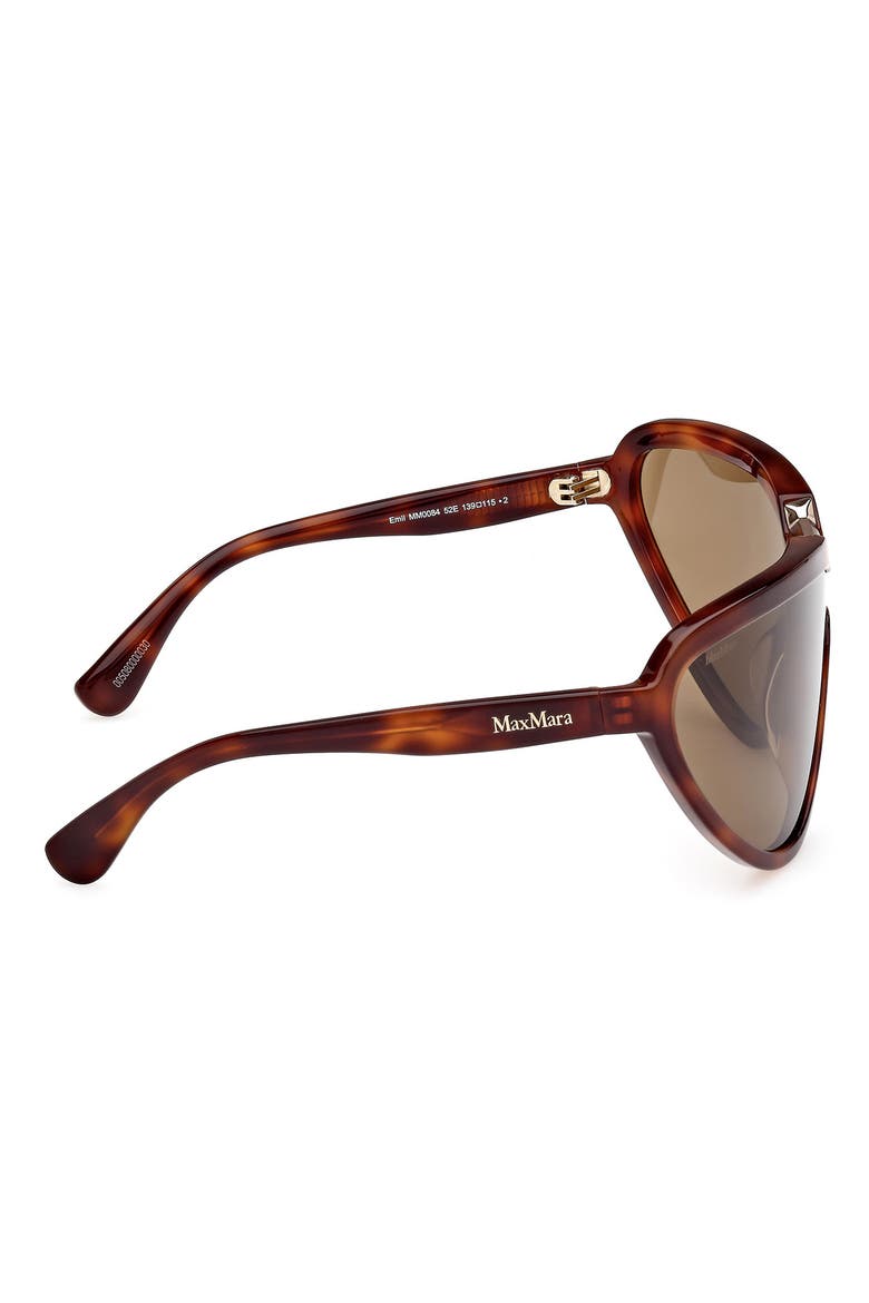 Emil 0mm Shield Sunglasses, Alternate, color, CLASSIC HAVANA / BROWN LENSES
