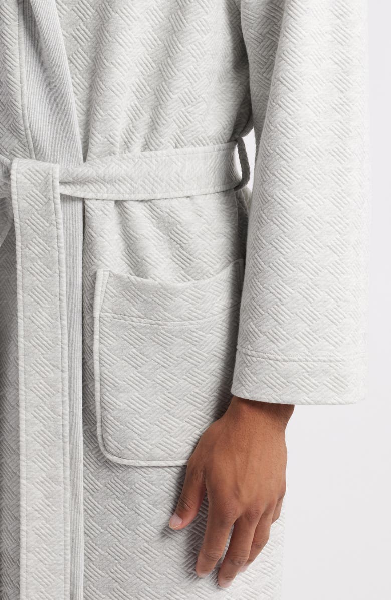 Majestic International Diamond Textured Hooded Robe, Alternate, color, 