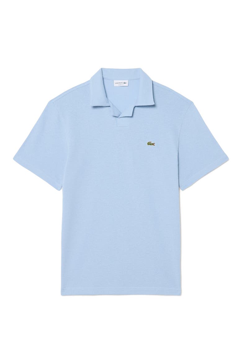 Johnny Collar Cotton & Linen Piqué Polo, Alternate, color, CHAMBRAY