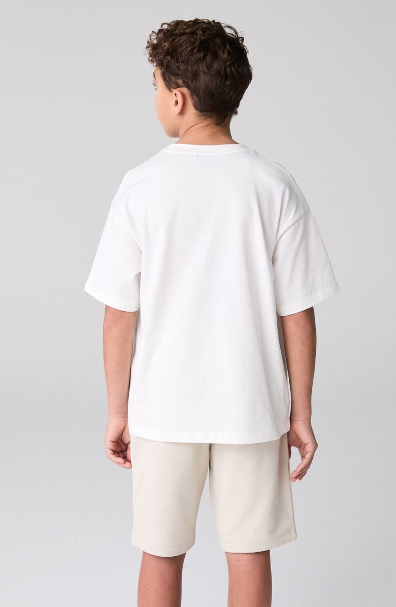 smALLSAINTS by ALLSAINTS Kids' Underground Logo Sweat Shorts, Alternate, color, Neutral