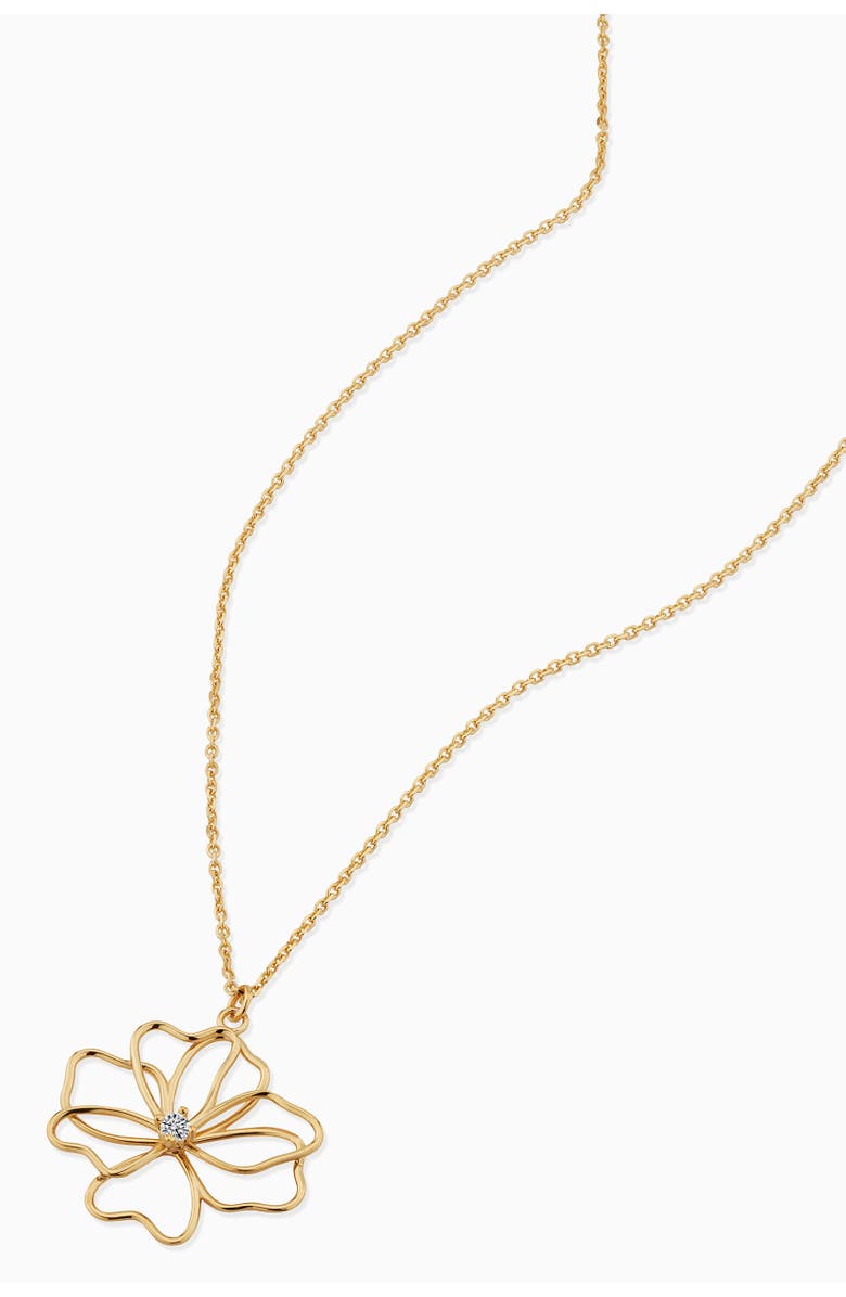 Oradina 14K Yellow Gold Full Bloom Pendant Necklace, Alternate, color, Yellow Gold