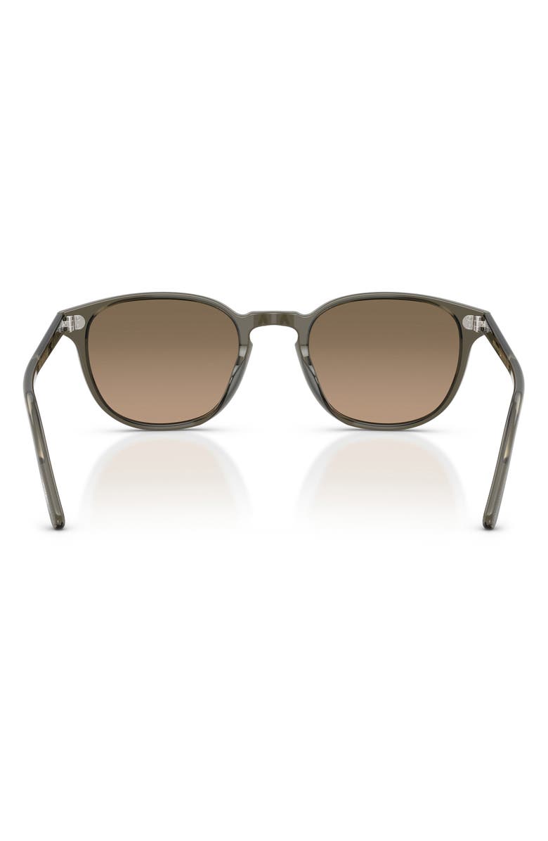 Oliver Peoples 49mm Fairmont Sun Polarized Round Sunglasses, Alternate, color, Inkwell / Sandstone