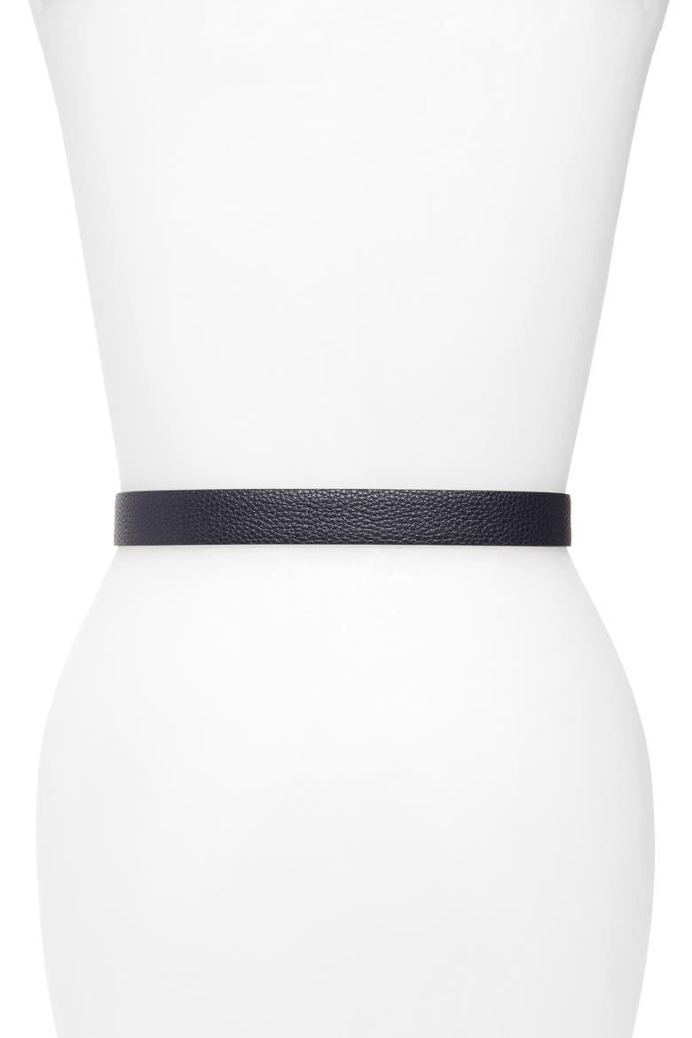 Double Gancio Reversible Leather Belt, Alternate, color, MIRTO/NERO