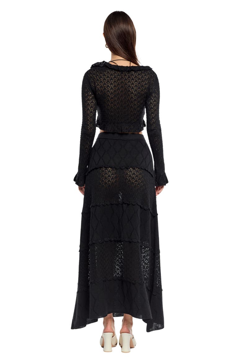 Addie Cover-Up Maxi Skirt, Alternate, color, BLACK
