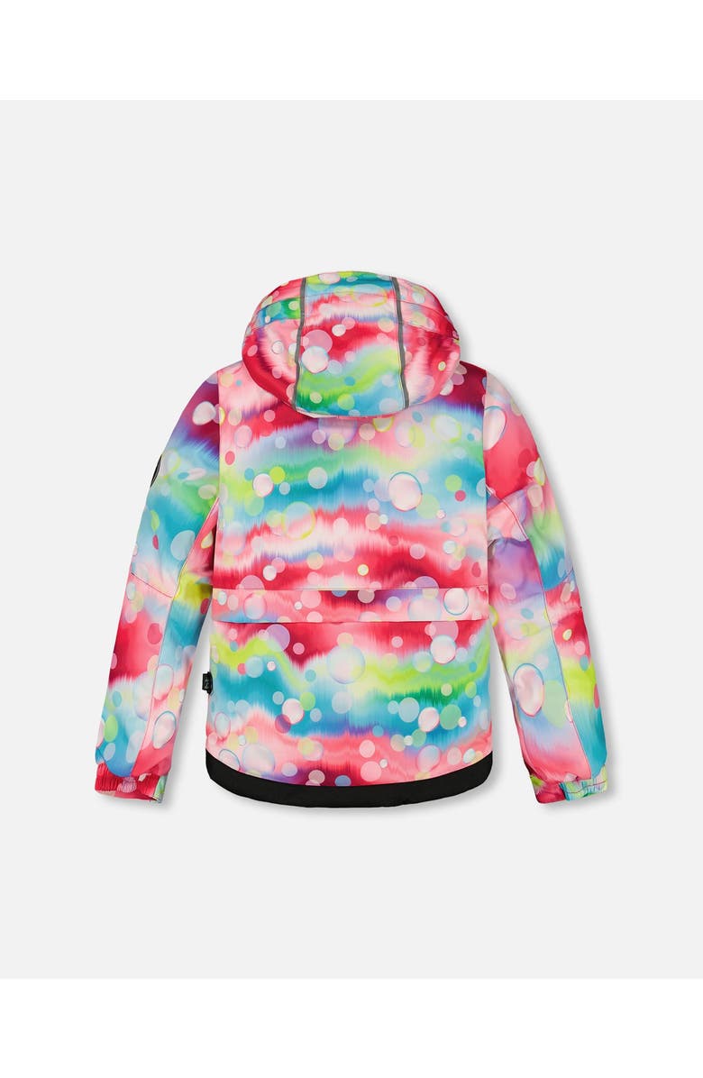 Deux par Deux Girl's Two Piece Snowsuit Printed Bubbles And Turquoise, Alternate, color, Viridian Green