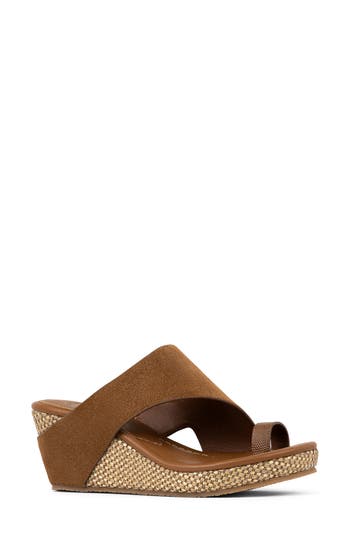 DONALD PLINER DONALD PLINER GYER LEATHER WEDGE SANDAL 