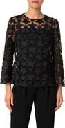 Akris punto 3D Star Embroidered Tulle Top