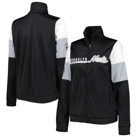 Women's G-III 4Her by Carl Banks Black Brooklyn Nets Change Up Full-Zip Track Jacket