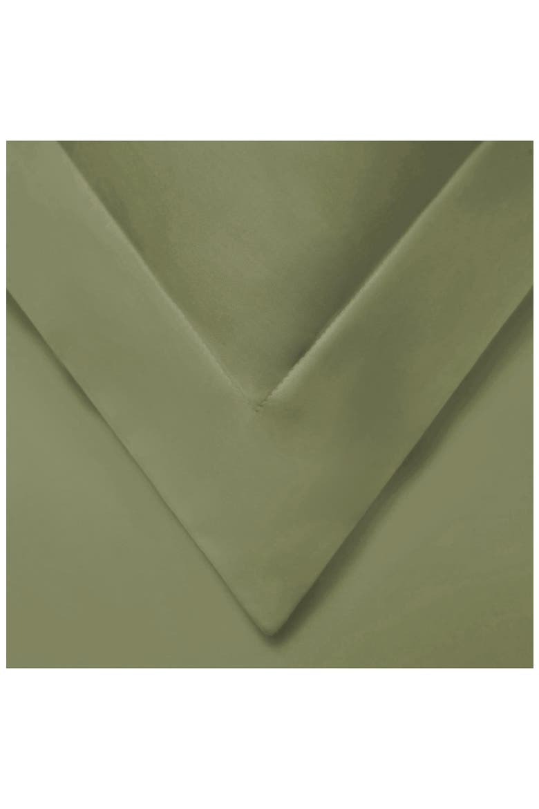 Solid 800 Thread Count Sateen Duvet Cover & Shams Set, Alternate, color, HUNTER GREEN