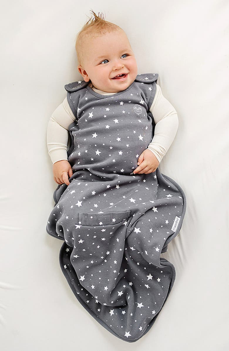 WOOLINO 4 Season Ultimate Organic Cotton & Merino Wool Wearable Blanket, Alternate, color, Star Gray