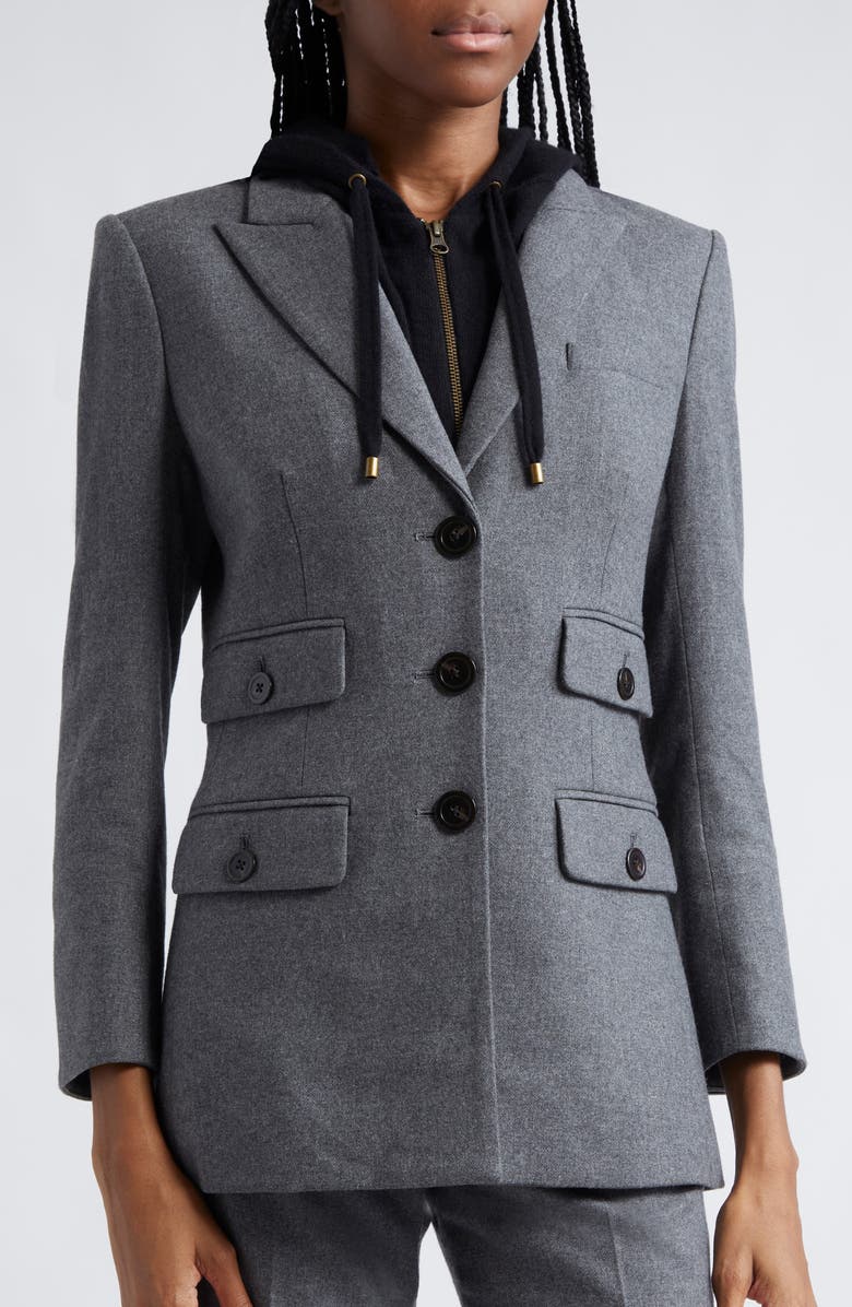 Veronica Beard Nalani Dickey Jacket, Alternate, color, Heather Grey