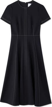 LK Bennett Eugine Topstitch Midi Dress