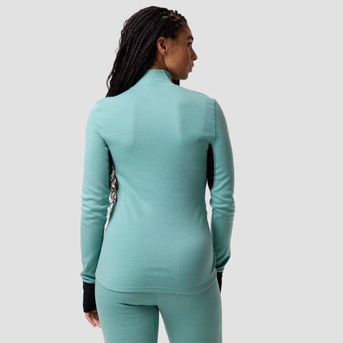 Backcountry Cedars Rws Merino Mid-wt Baselayer 1/4-zip Top In Green